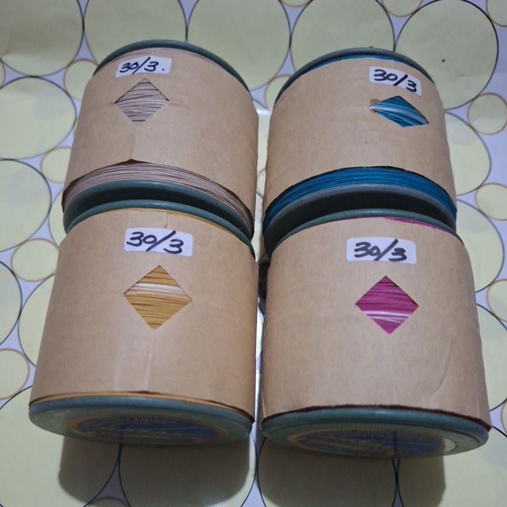 GELASAN katun KATANA super quality silicone crystal 3000'yard. SIZE 30/3'core