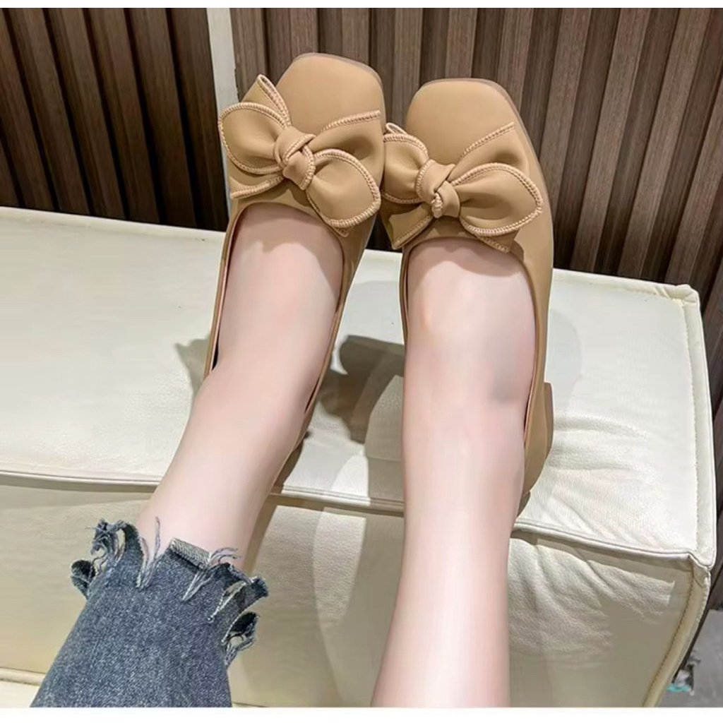 clarisse Flat Shoes Wanita Premium Casual dan Fashionable Sol Karet Free Box