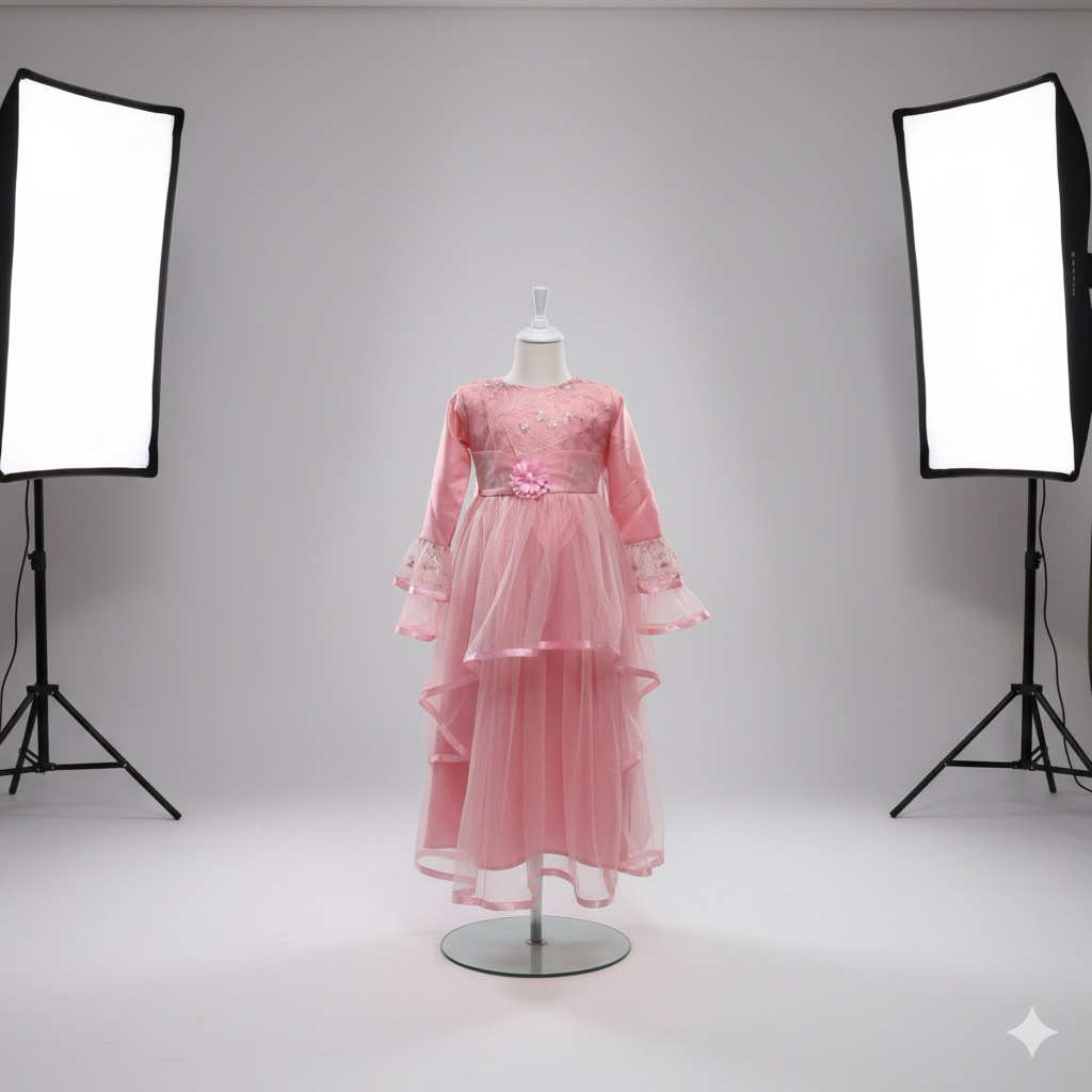 Baju pesta anak muslim / Gaun pesta anak muslim / Gamis muslim anak