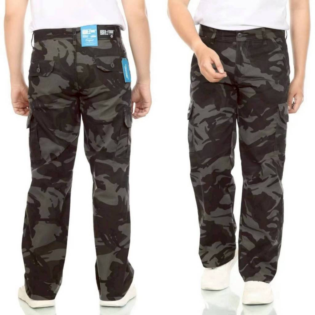 Loreng Pants / Celana Loreng Panjang pria / Carpenter Pants Loreng Wide Leg Gombrong