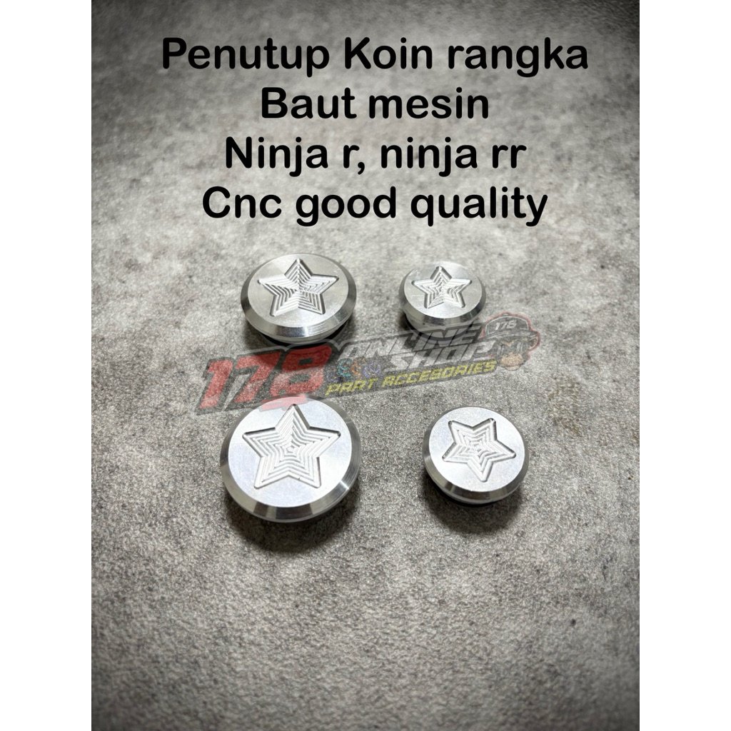 koin rangka baut mesin ninja r , ninja rr cnc original 🇹🇭 (sudah satu set bagian kanan dan kiri)