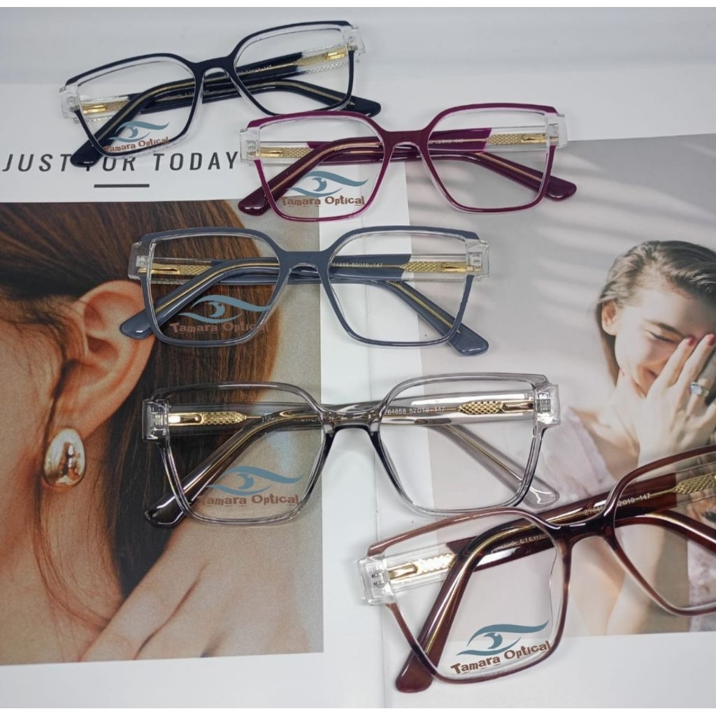 KACAMATA WANITA/KACAMATA MINUS/KACAMATA KOTAK KOKOH TEBAL/FRAME:64858