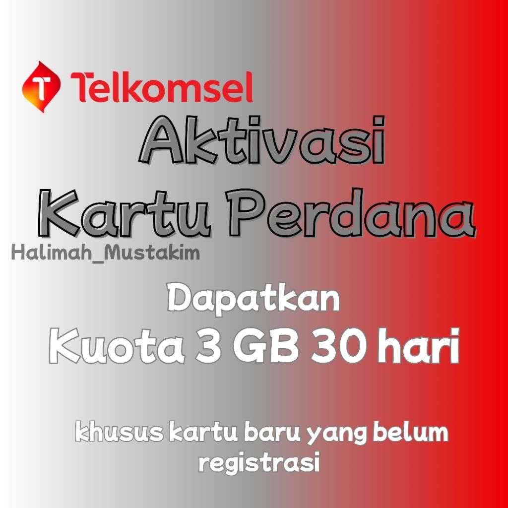 Inject kartu kosong | Aktivasi kartu perdana Telkomsel 3 GB 30 hari khusus kartu belum registrasi / 