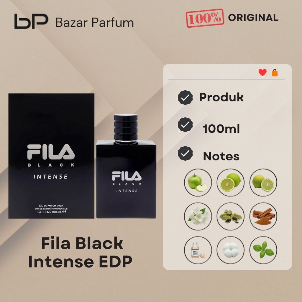 Parfum Pria Fila Black Intense by Fila EDP for Men Original