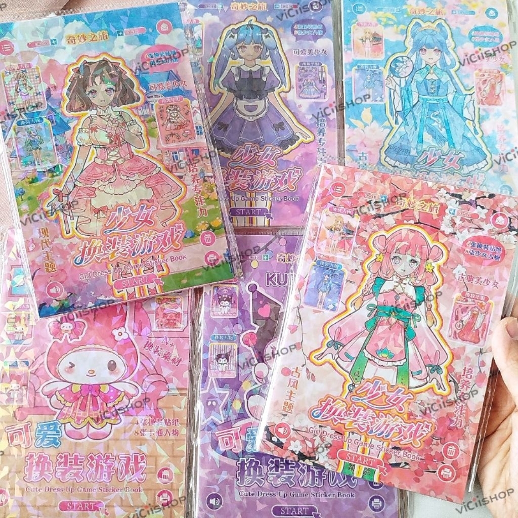 Mainan Buku Tempel Baju Girl | Mainan Stiker Baju Anak Perempuan | Mainan Berdandan Gadis Lucu | Mai