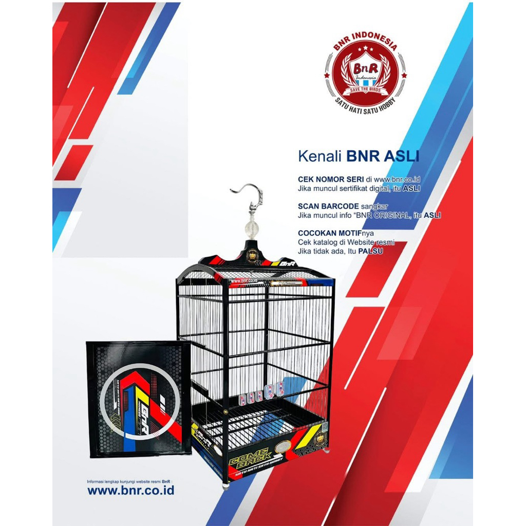 [ORIGINAL] Sangkar BNR koper ruji fiber & bambu