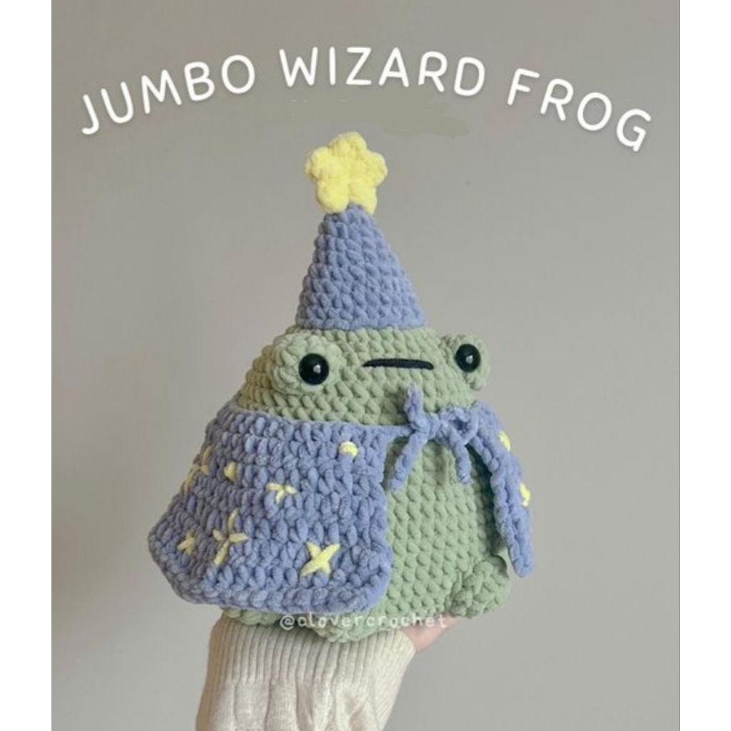 haloween wizard frog amigurumi plush