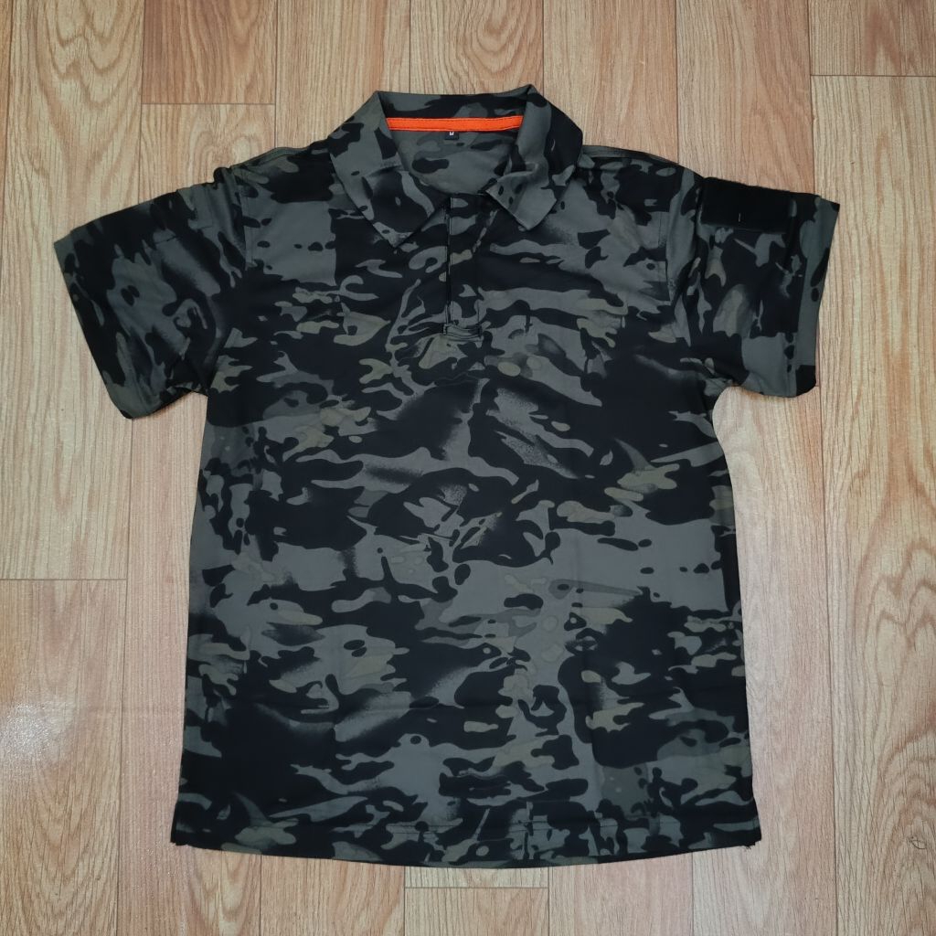 Kaos Polo Loreng Multicam Import / Baju Polo Loreng Multicam
