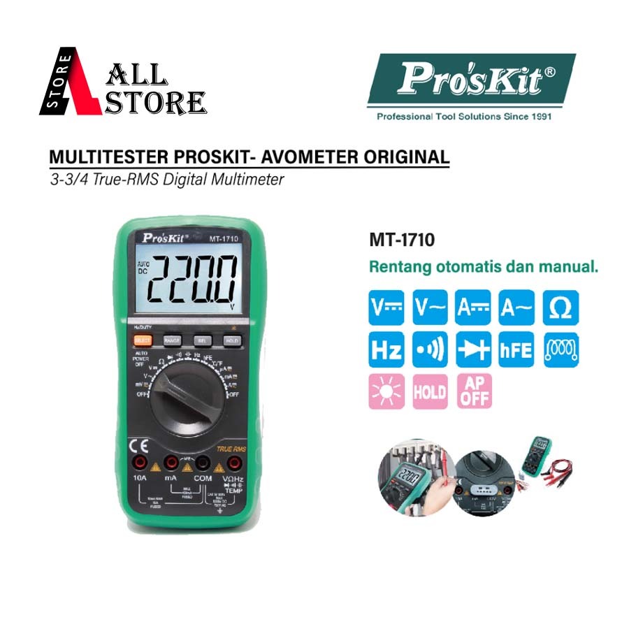 PROSKIT MT-1710 MULTITESTER - AVOMETER ORIGINAL