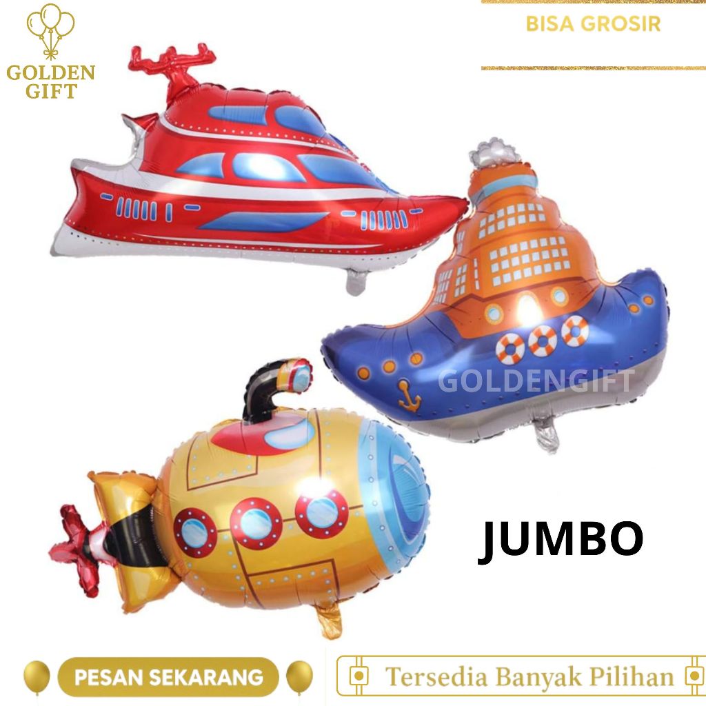 Balon Foil Karakter Kapal Laut Ship Selam JUMBO kapal selam Kapal laut Kapal Booth