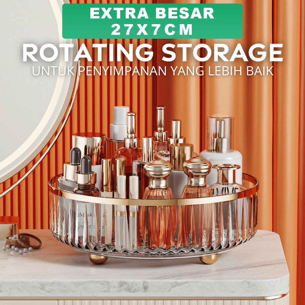 Rak Kosmetik Aesthetic Tempat Make Up Tray Rak Skincare Rak Bumbu Estetik Nampan Aesthetic - RP001B
