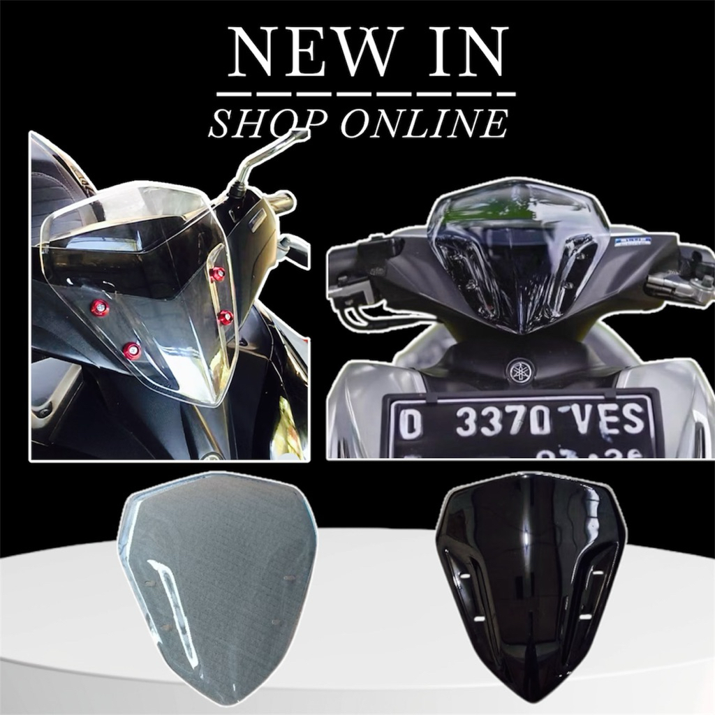windshield visor model standar Yamaha aerox old aerox new kaca depan aerox