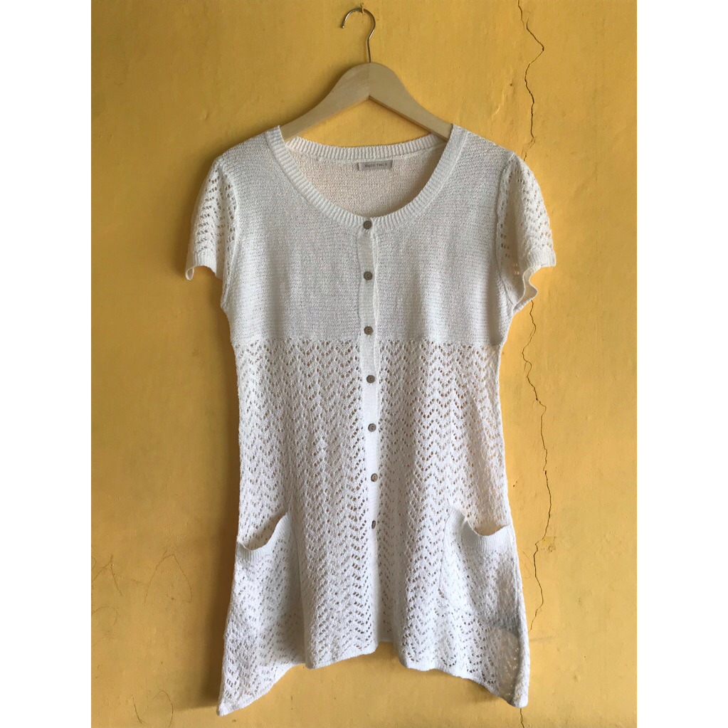 premium mini dress rajut jaring