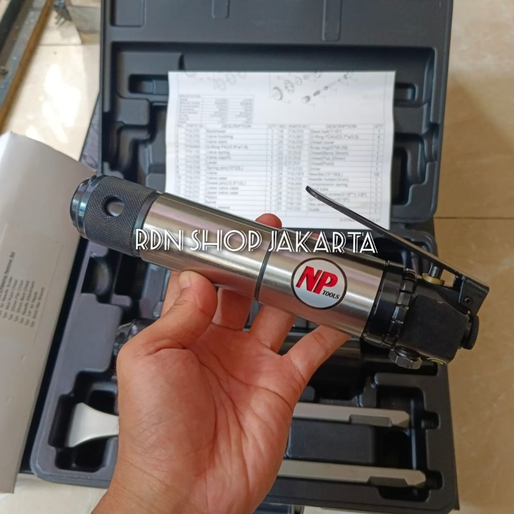 Pneumatic chipping hammer set NP Tools ANS-110FCK Air needle scaler NP tools set