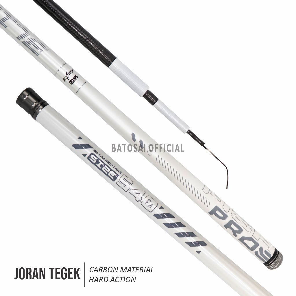 Poseidon - Tegek ZZTPY White Pro Ruas Panjang Bahan Carbon 450 -720 Action Medium Hard