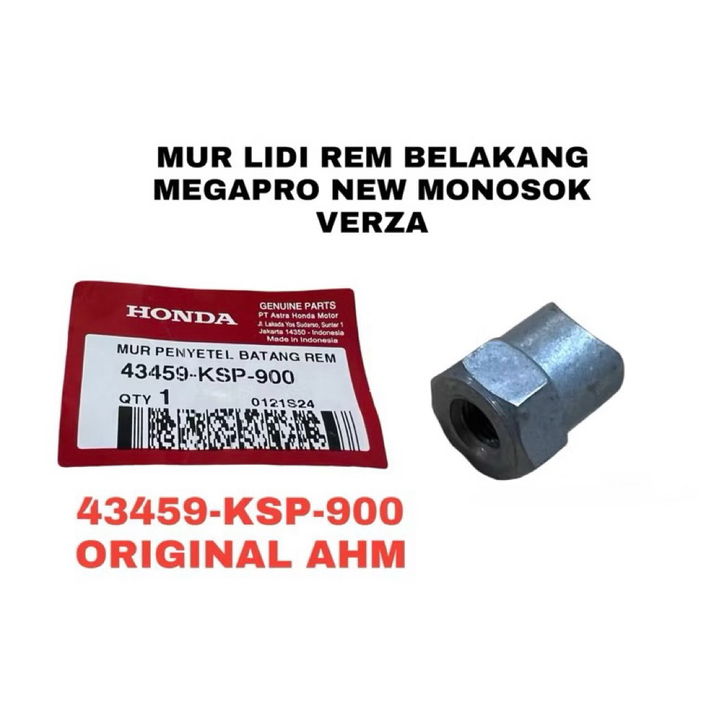 43459-KSP-900 MUR LIDI PENYETEL BATANG TIANG REM VERZA, MEGAPRO NEW MONO SOK ASLI HONDA ORI