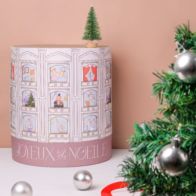 Kotak / Hardbox Bulat Hampers Christmas - Gleam Box