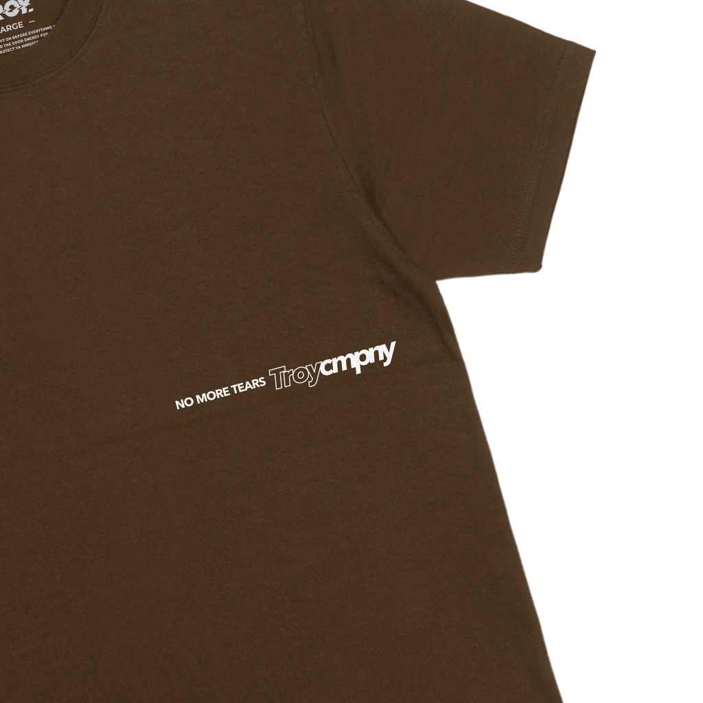 Troy Company Tshirt Toffee No More Tears - Kaos Lengan Pendek Kaos Coklat Toffee MTD 3368
