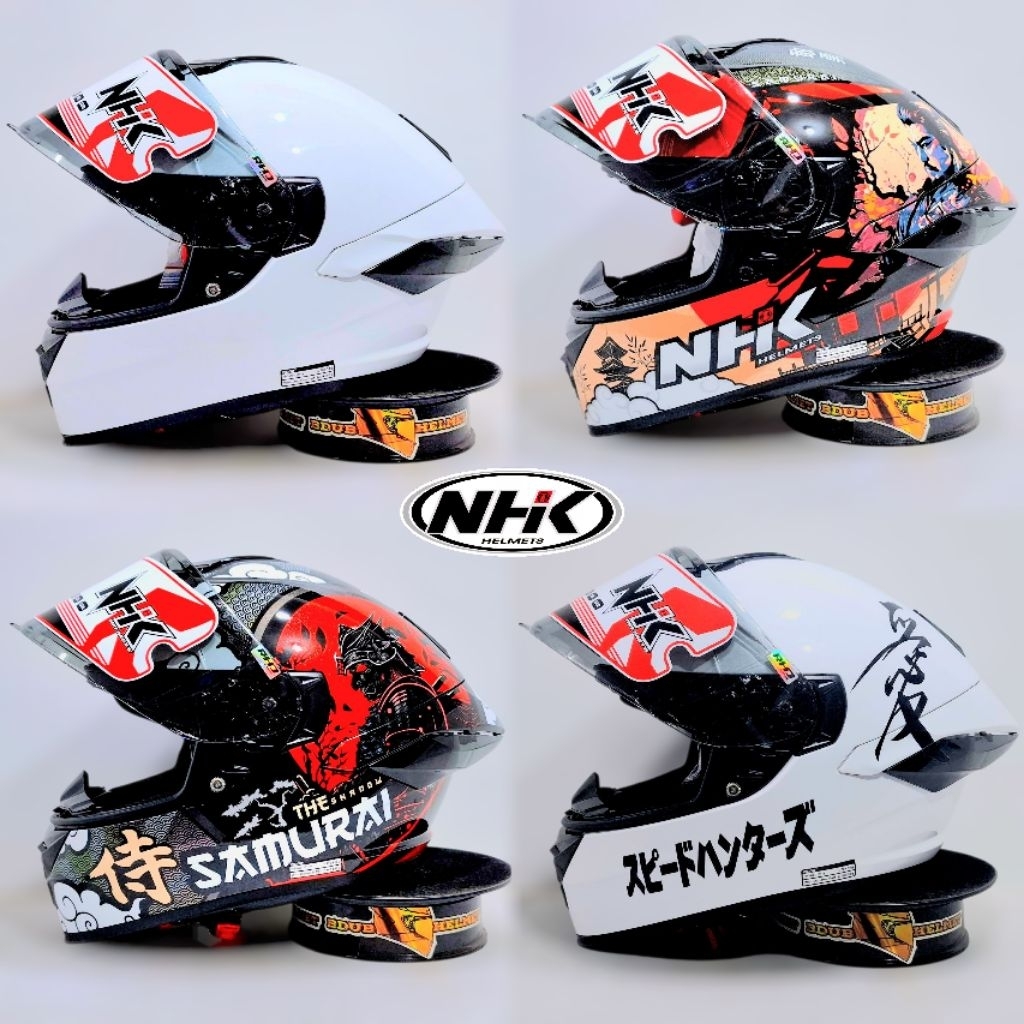 Helm NHK Mark-1 Elite Solid White Original NHK