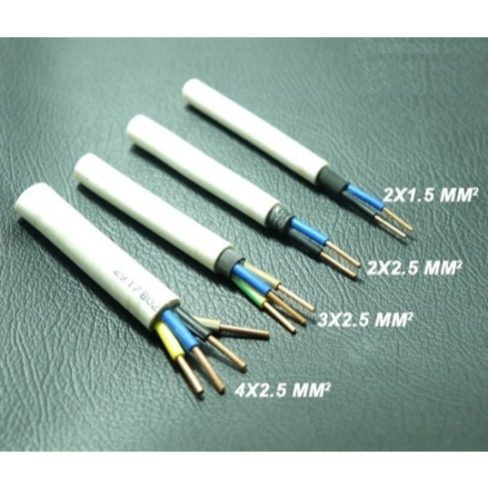 Kabel Listrik Tembaga NYM Kawat Tunggal NYMHY Serabut Meteran Putih Hitam 2X1.5 2X2.5 3X1.5 3X2.5 MM