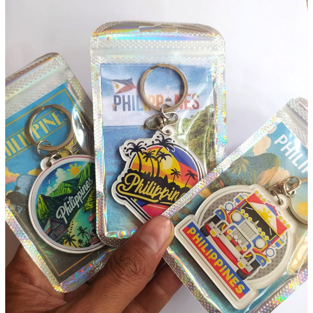Gantungan kunci filipina akrilik souvenir filipina manila oleh oleh filipina