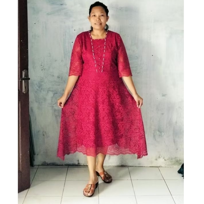 Baju brokat Terusan Kekinian Untuk pergi Ke Acara Pesta Dan Perayaan