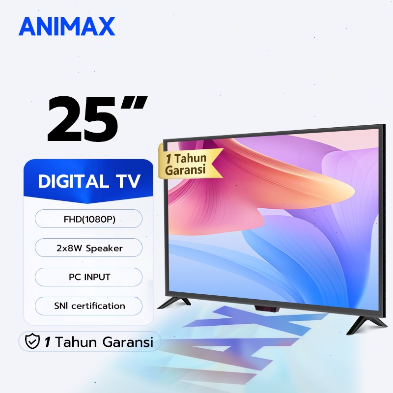Animax LED 24/25 inch TV Tabung Digital 24 inch 25 inch Semi Flat TV HD Televisi