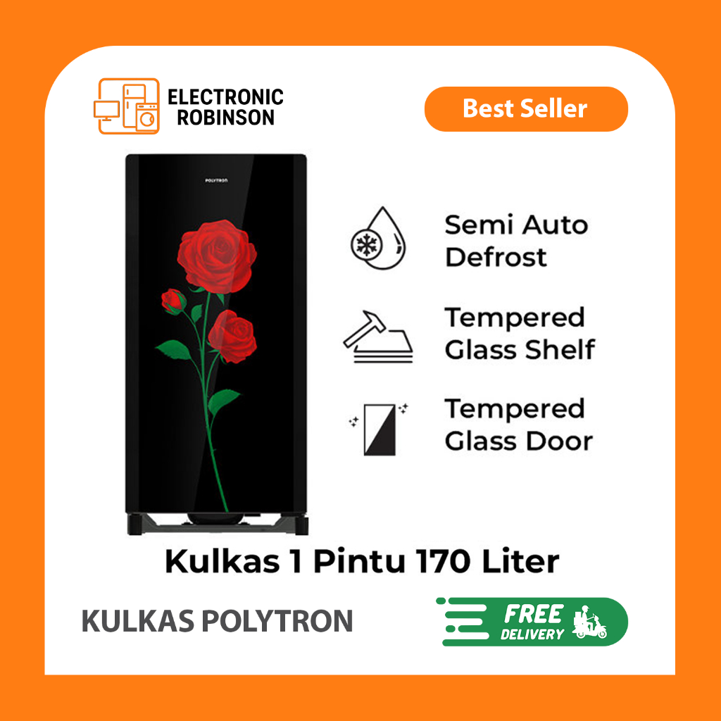 Kulkas Polytron PRA 17 DRX 170L Kulkas 1 Pintu Polytron