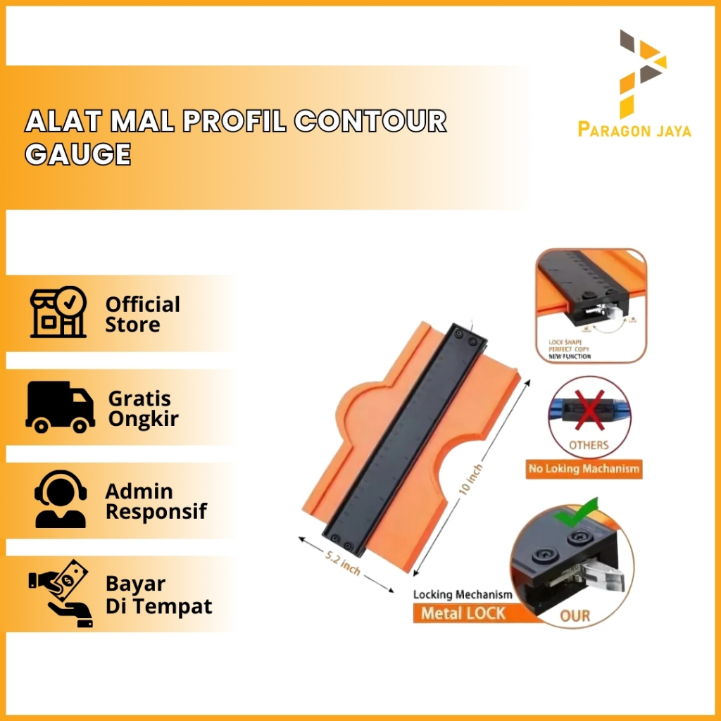 (PJ) Alat Mal Profil Contour Gauge Duplikator Copy Profil Gipsum Keramik Ukuran 10 inch 25 cm Alat M