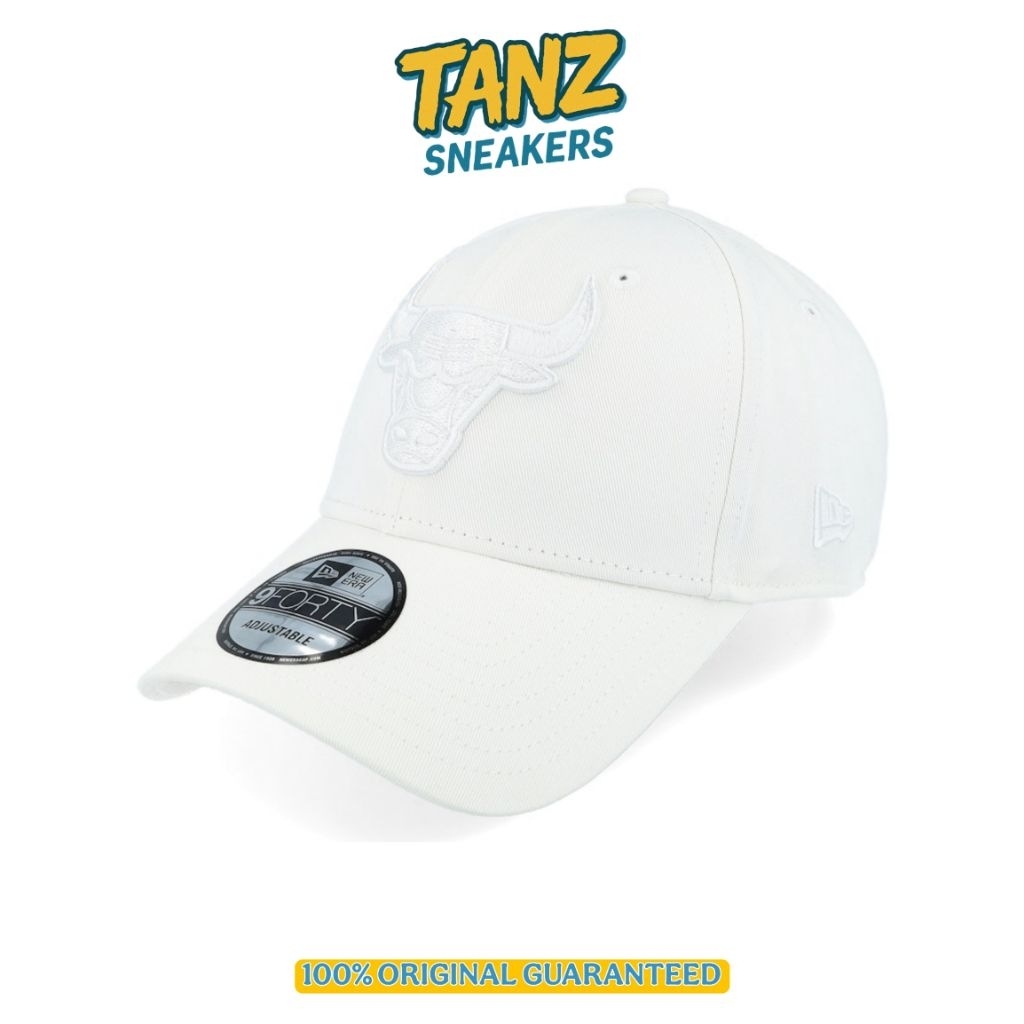 TOPI NEW ERA CAP 9FORTY CHICAGO BULLS LOGO WHITE ORIGINAL RESMI BNIP