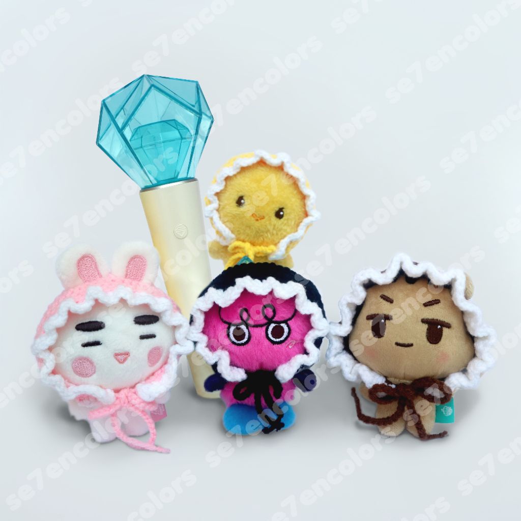 SHINee Baby Bonnet | Topi Boneka SHINee [10cm] | Topi Bayi Boneka SHINee | Topi Rajut Boneka SHINee 