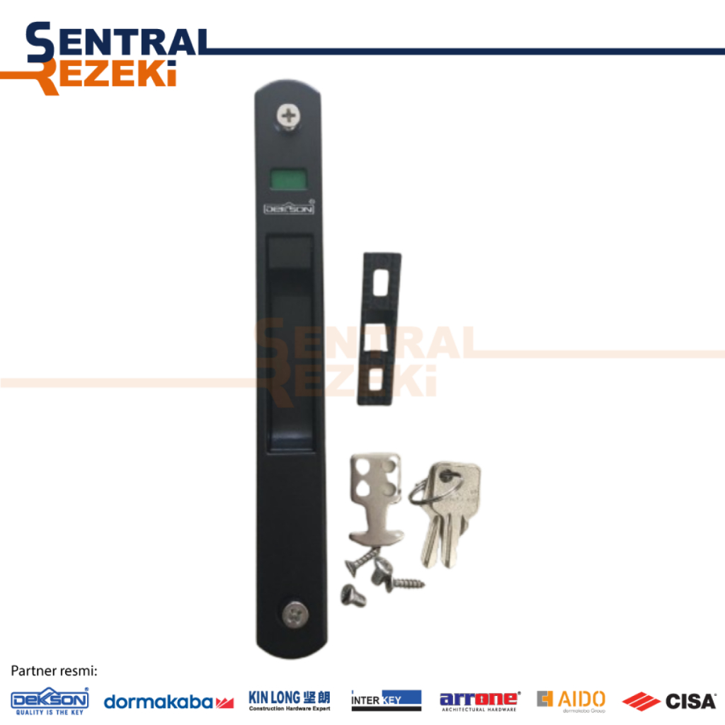 Kunci Pintu Sliding Dekkson RA6 Kunci Pintu Geser Aluminium Hitam