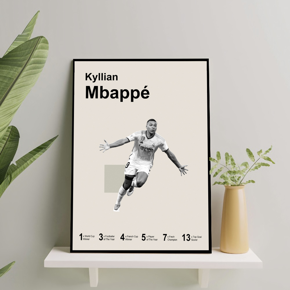 Poster Frame Bola Kylian Mbappe