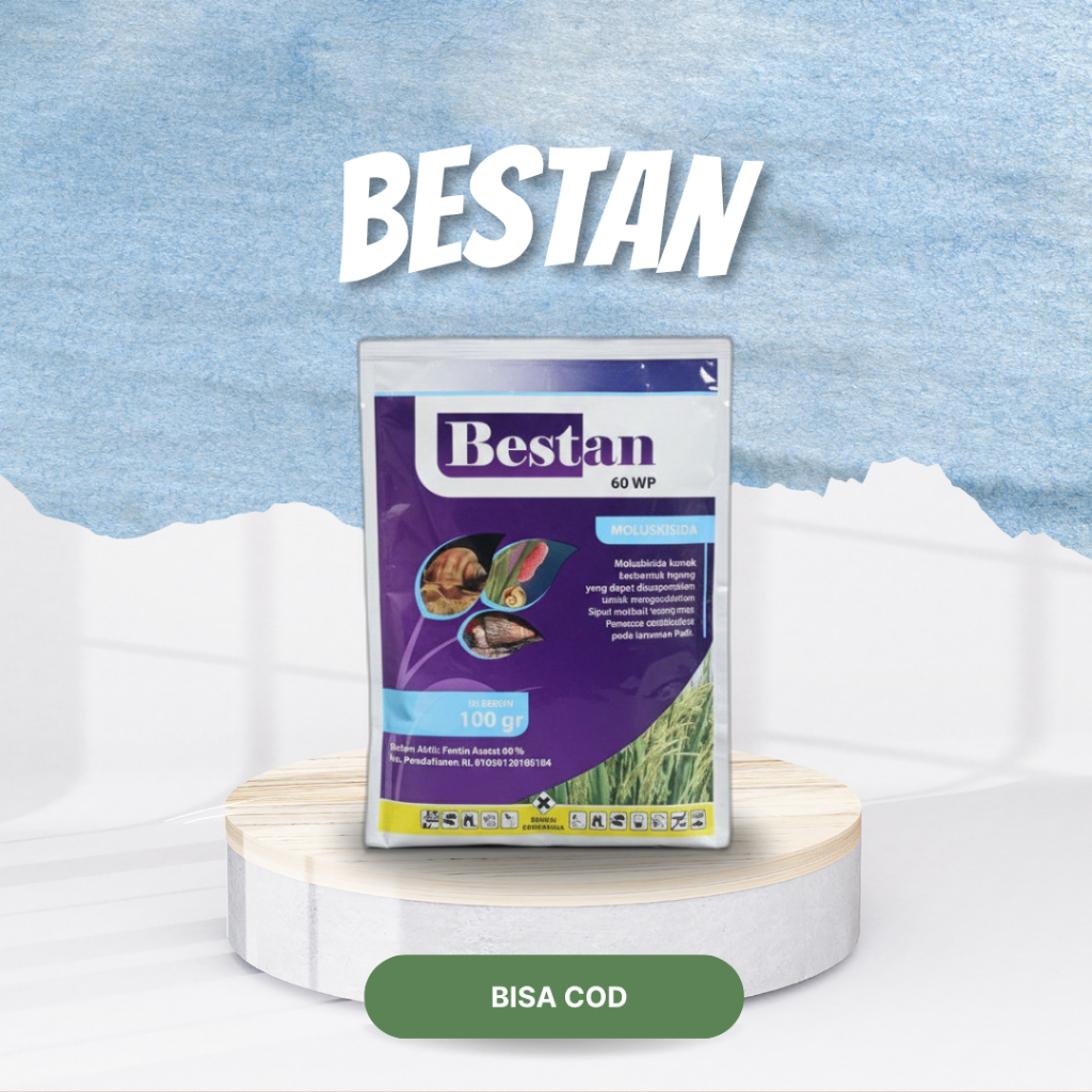 Moluskisida Bestan 60 WP 100 g - Obat Keong Mas - Tutut Sawah - Siput - Bekicot