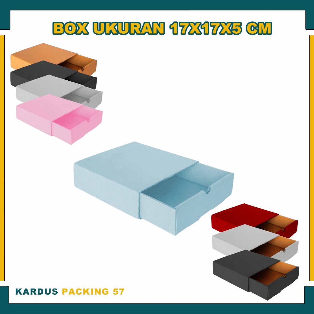 Box 17x17x5 cm / Box Slide (Sledding) / Kardus Polos