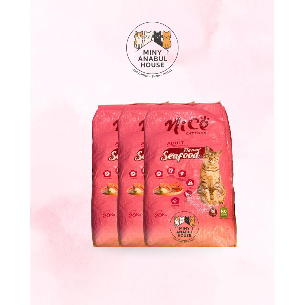 Nice Cat Food Adult Seafood 20KG (1Sak)