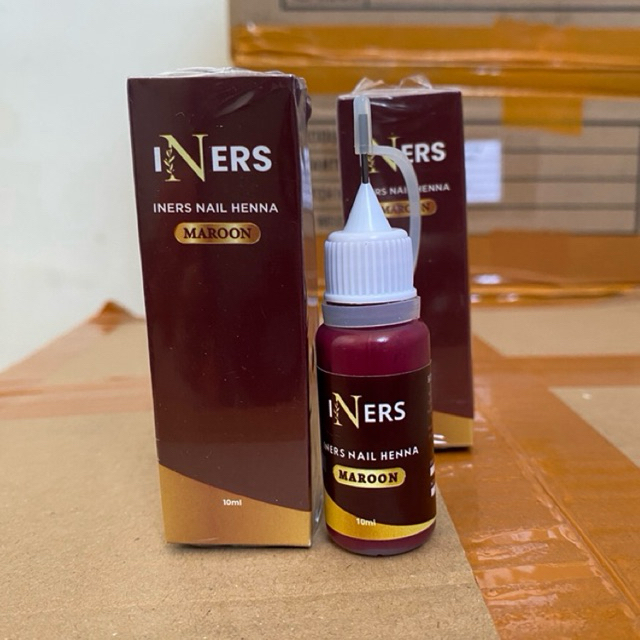 INERS Nail henna Maroon Pewarna Kuku Alami Ori Bpom Cat Kuku