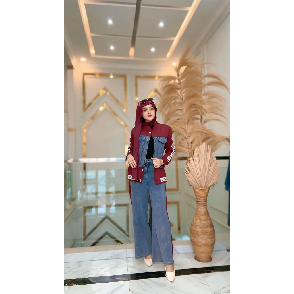 Ella Trendy One set 2-in-1 Setelan Celana Wanita Melisa