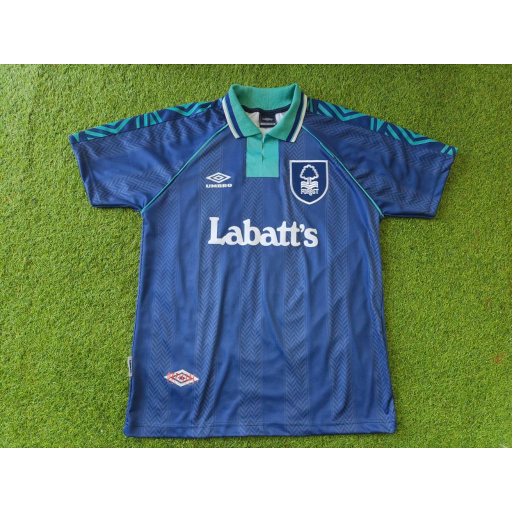 Jersey Retro Nottingham Forrest Away 1993/95 Size Lengkap S-7XL Blokecore Vintage Classic