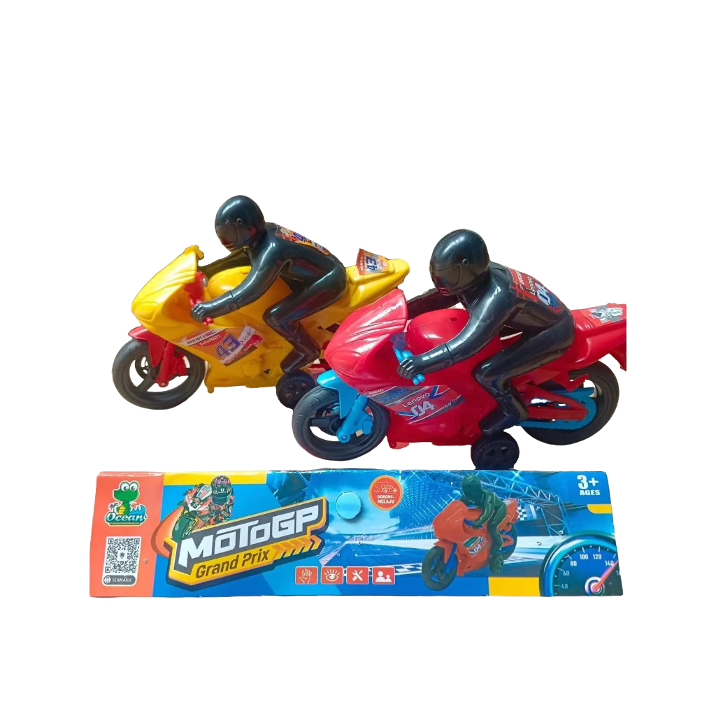 MAINAN ANAK COWOK MOTOR MOTORAN MOTOGP FRICTION OCT 5739 MAINAN MOTOR PLASTIK 16 CM