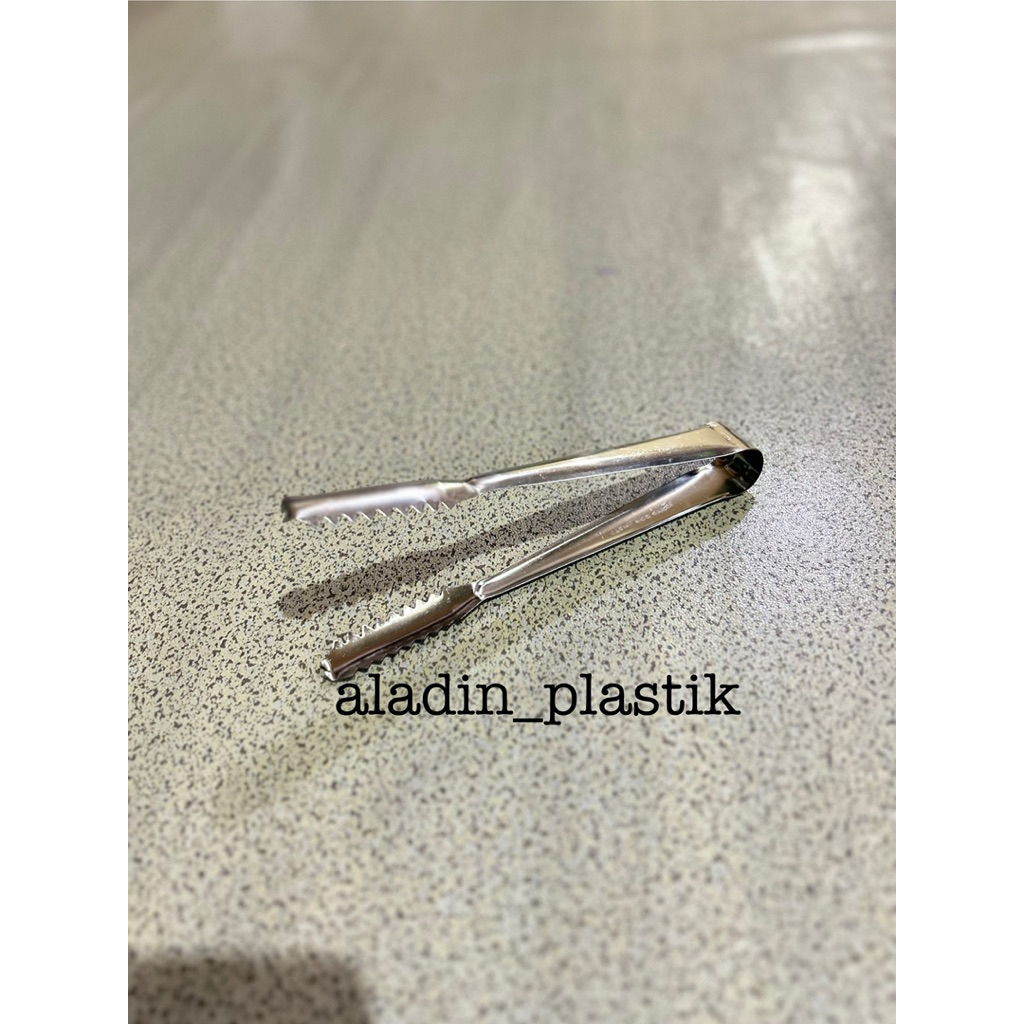 Capit Es Batu Capitan Jepitan Gorengan Kecil Mini Stainless Steel Barbeque Ice Cube Gula Batu