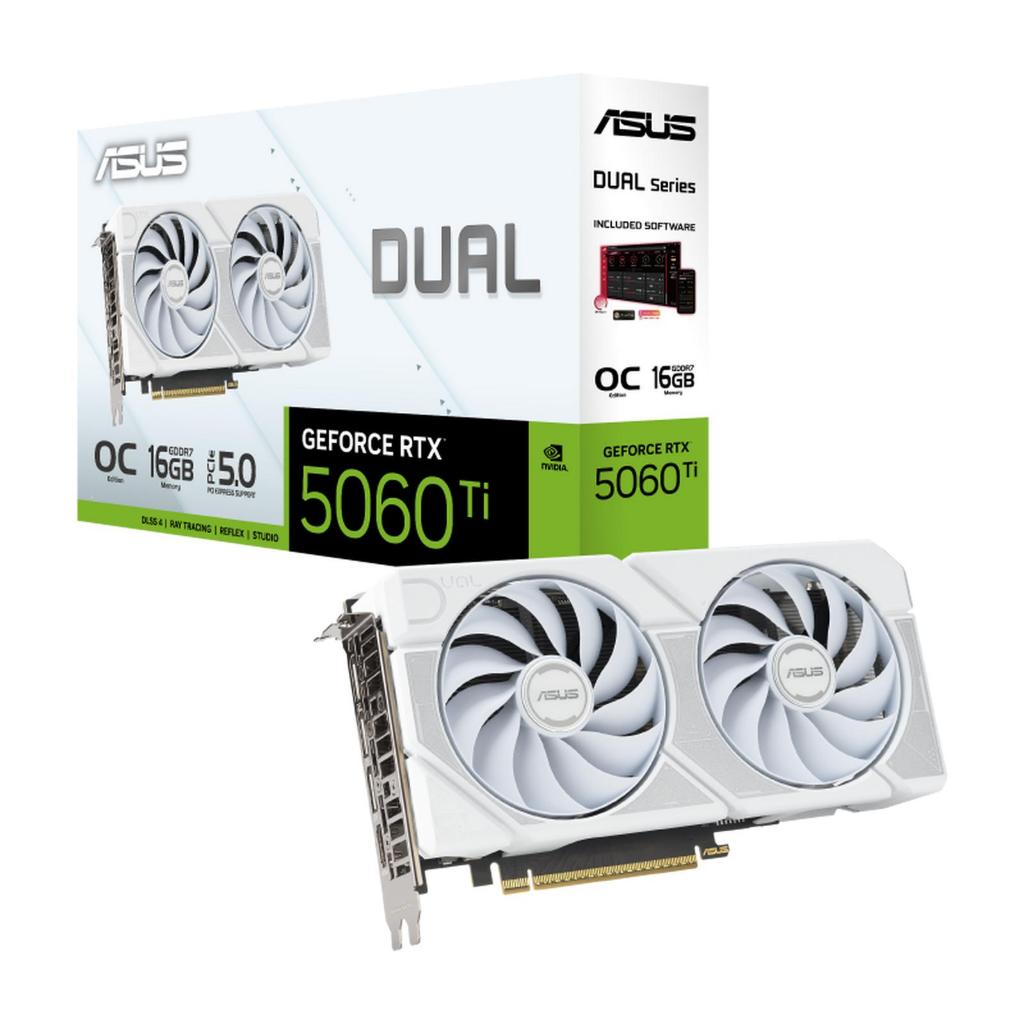ASUS Dual GeForce RTX 5060 Ti 16GB White OC Edition