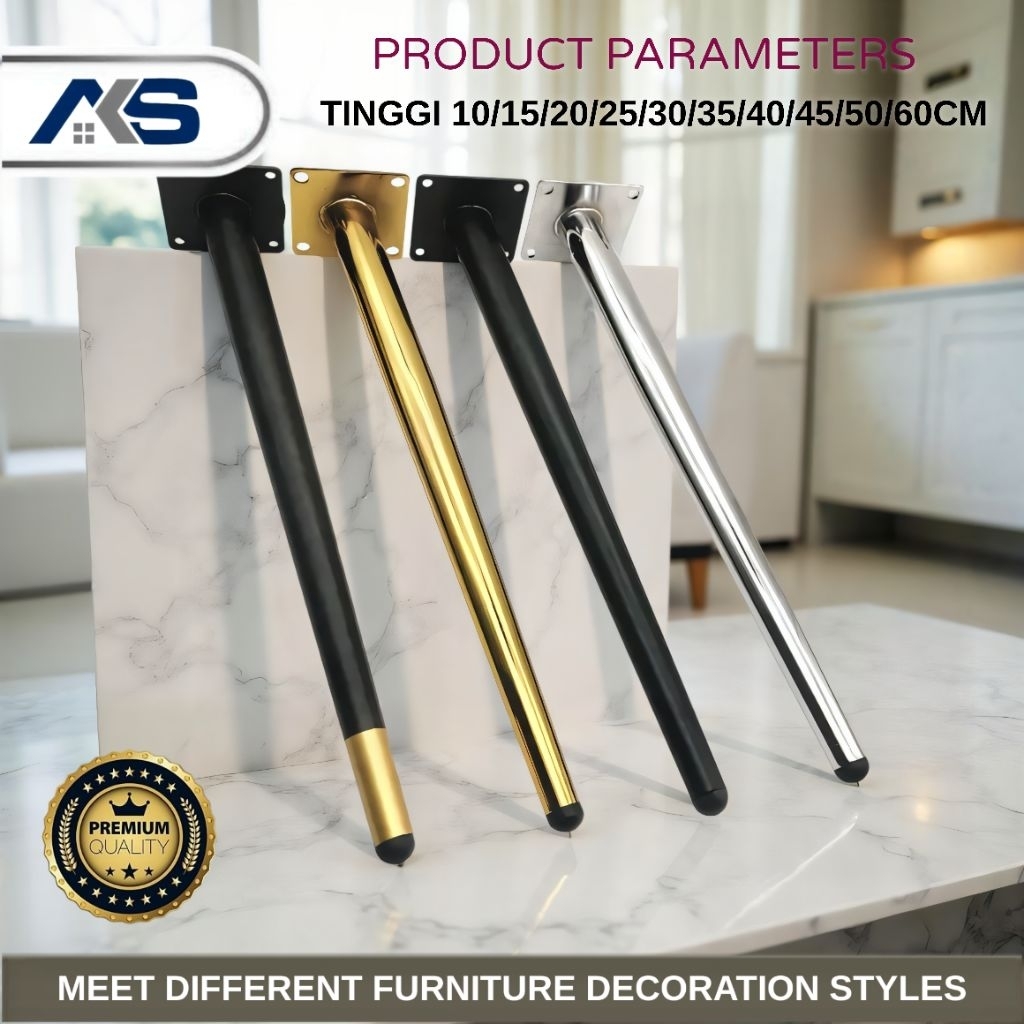 K015 / KAKI SOFA GOLD / KAKI MEJA / KAKI SOFA BESI  / UNTUK NAKAS DAN  KURSI MEJA