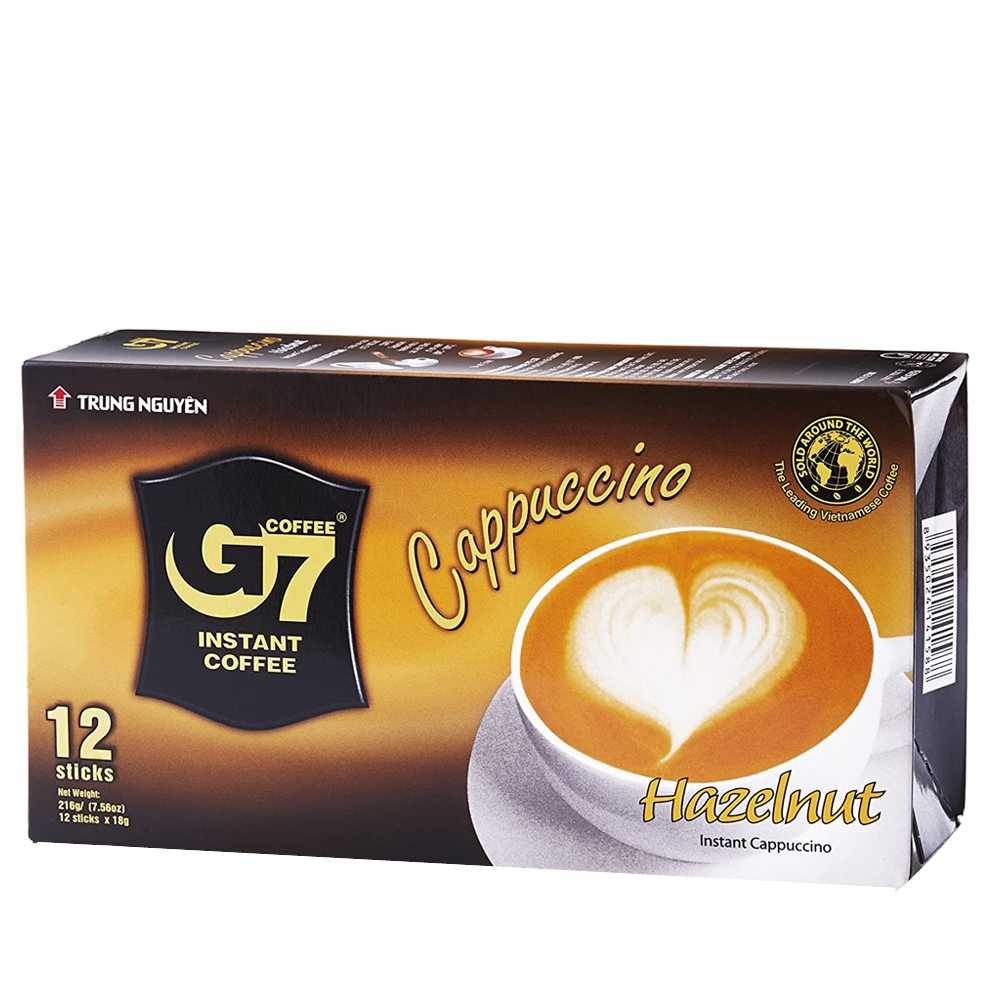 TRUNG NGUYEN G7 Instant Coffee Cappuccino 12pcs 216gr kopi Vietnam impor