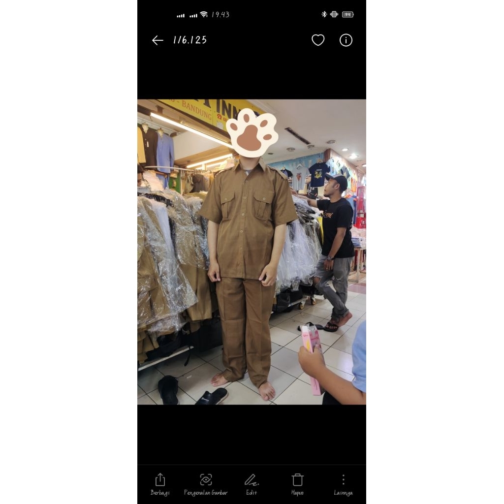 Baju seragam PDH coklat