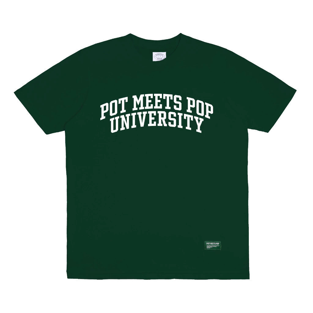 Pot Meets Pop - University Tee Green