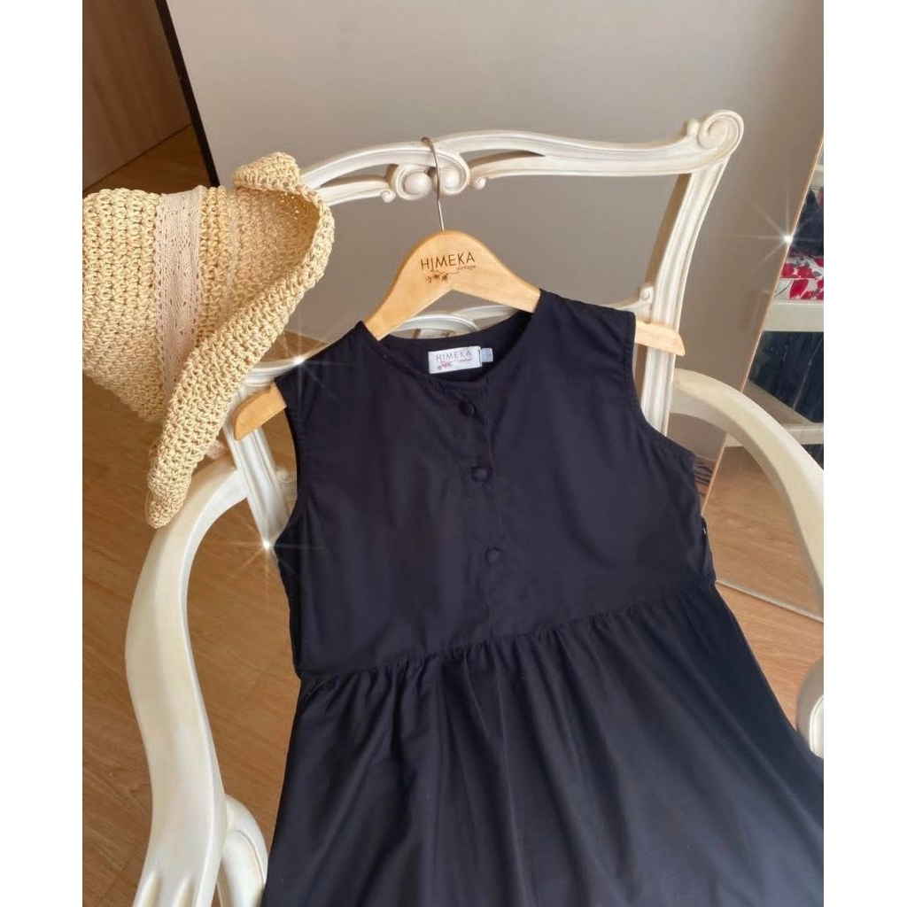 Lucy Overall in Black Preloved by Himeka Vintage