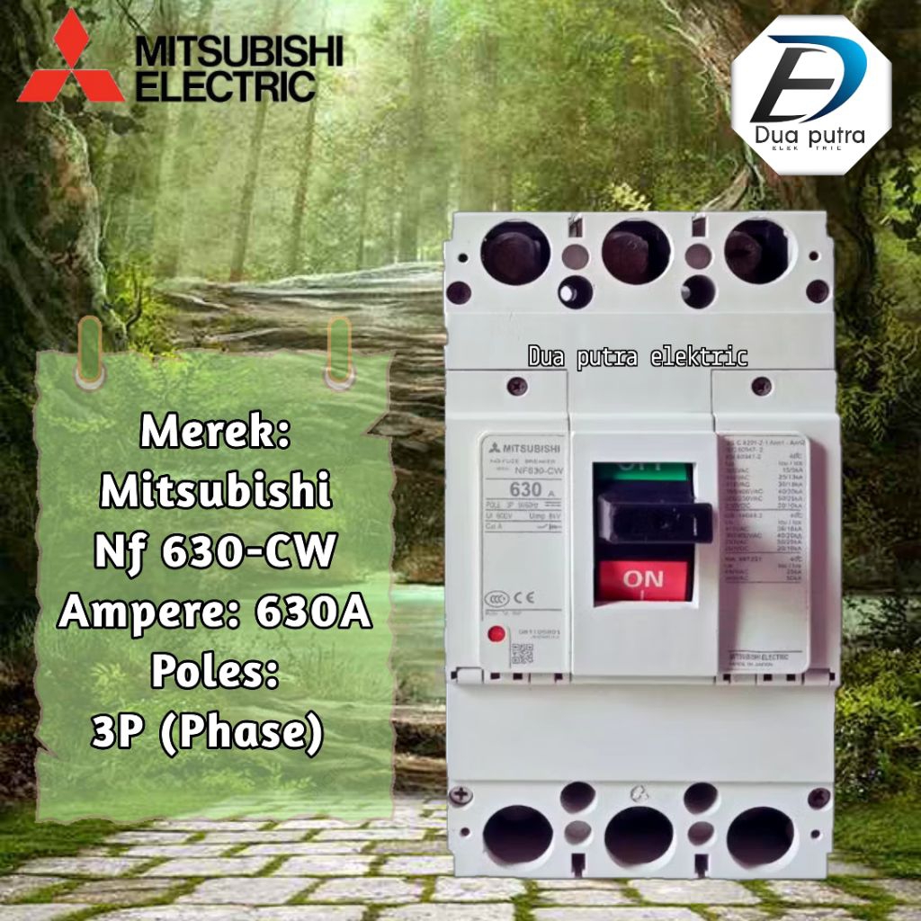 NFB MCCB Breaker mitsubishi NF-630 CW 500a 630a NF630-CW
