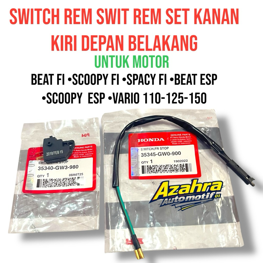 Switch Rem Swit Rem Depan Belakang Kiri Kanan Honda Beat fi Scoopy fi Spacy Scoopy esp Beat esp Vari