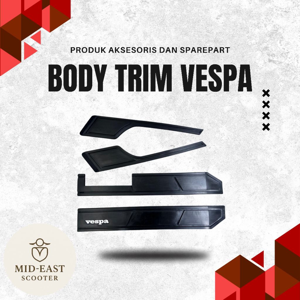 Body Trim Vespa Fullset / Trim Body Vespa Classic / Aksesoris Body Vespa Lengkap